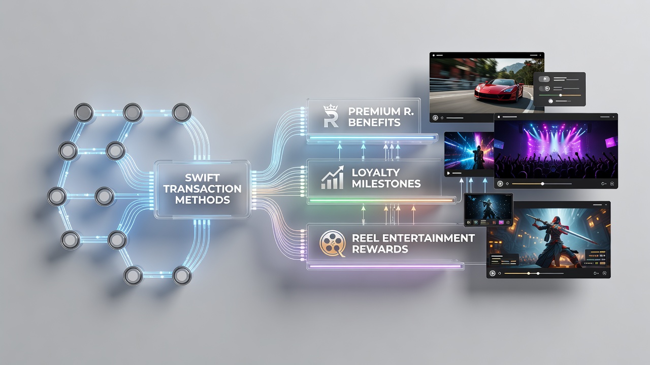 Diagram showing layered incentive programs connected via swift transactions in slots and live dealer games