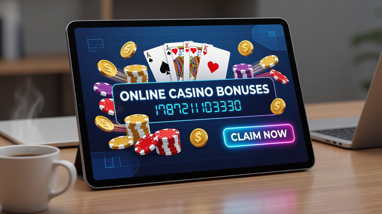Player engaging with mobile casino app showing bonus claims and reward tracking features