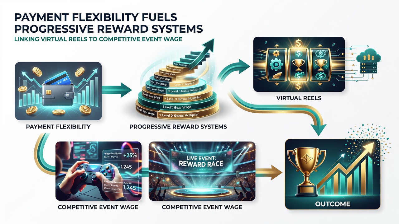 Progression charts showing reward tiers bridging virtual reels and competitive sports wagers