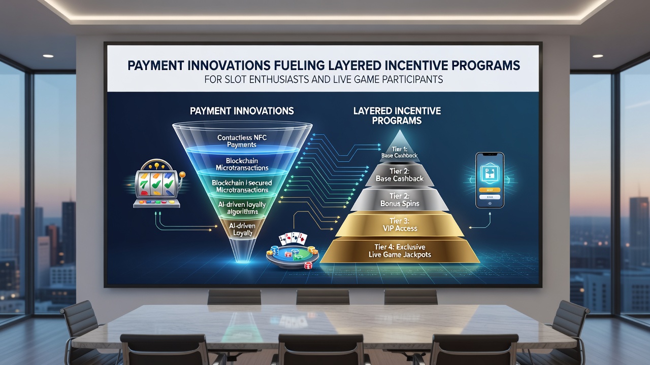 Layered incentive dashboard showing combined slot and live game rewards tied to instant payment confirmations